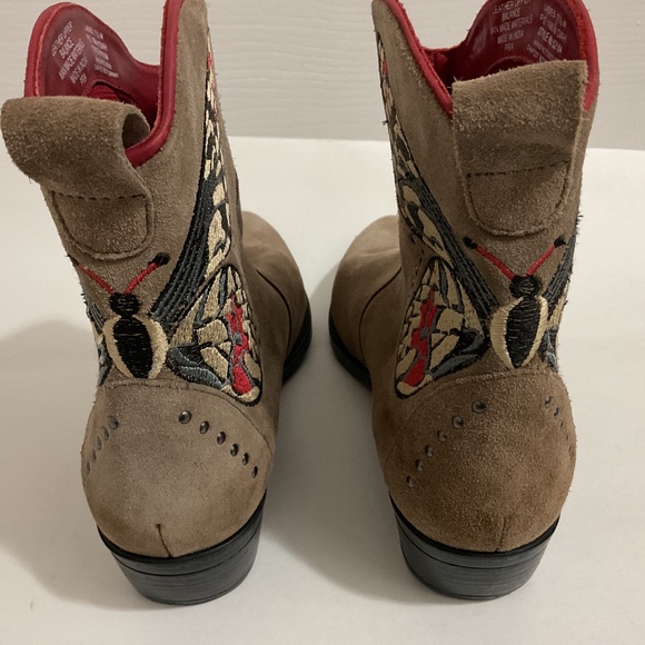 Laredo Butterfly Flutter Western Cowgirl Ankle Booties, Size 7.5 - Picture 3 of 7